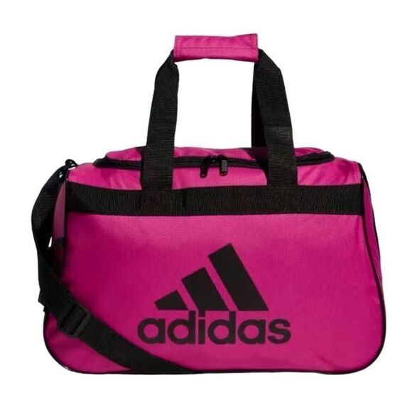 Adidas Diablo Small Duffel Athletic Training Bag Unisex Heather Gray Pink - Picture 4 of 7